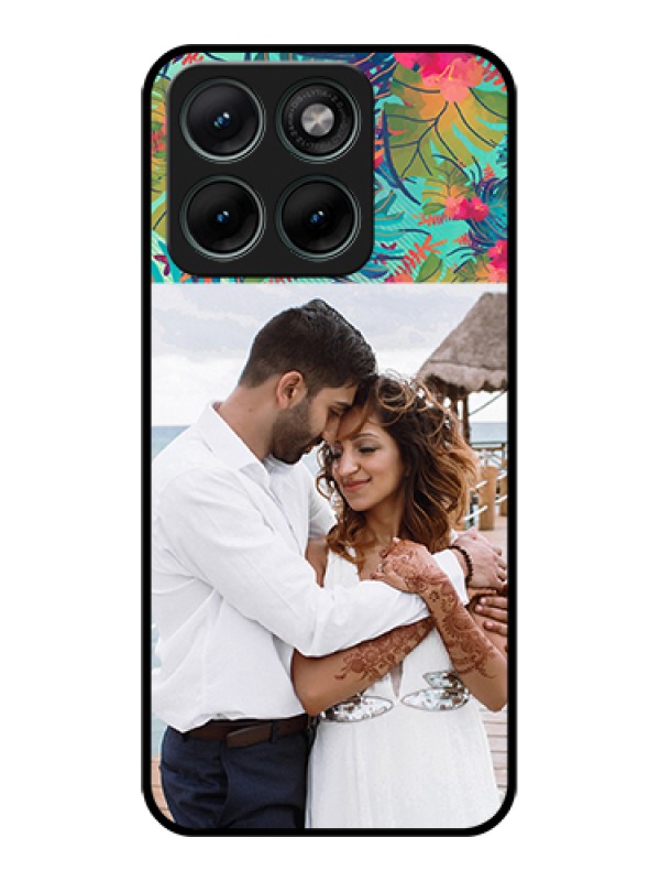 Custom Motorola Edge 70 Fusion Custom Glass Phone Case - Watercolor Floral Design