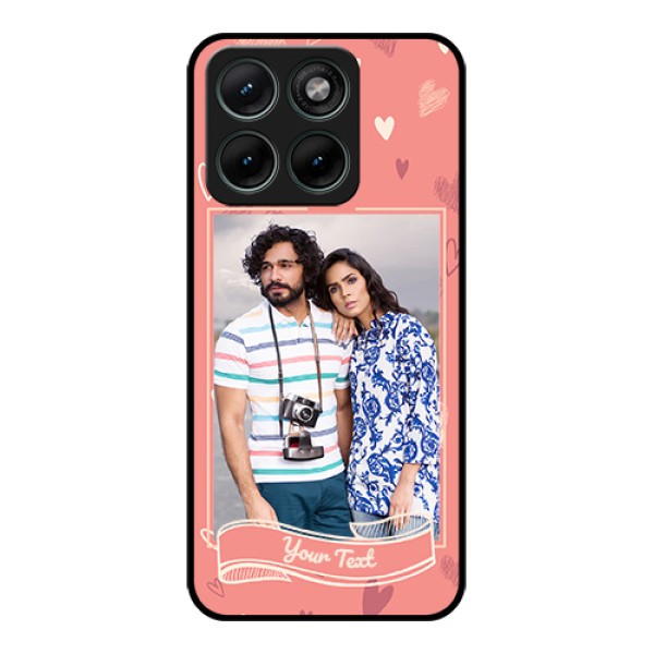 Motorola Edge 70 Fusion Custom Glass Phone Case - Love Doodle Art Design