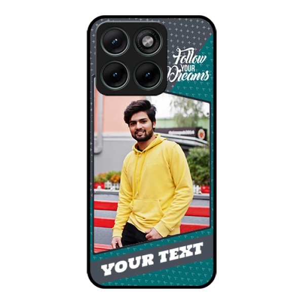 Motorola Edge 70 Fusion Custom Glass Phone Case - Background Pattern Design With Quote