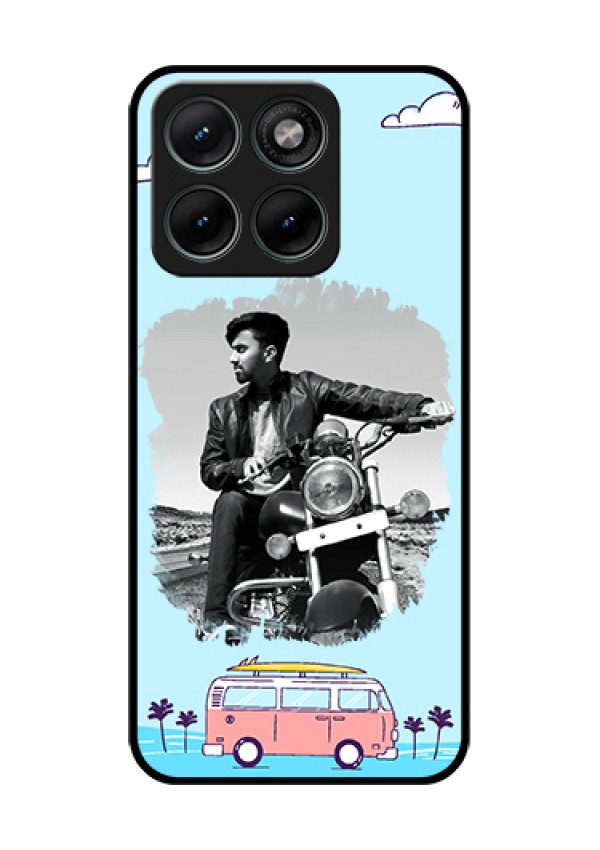 Motorola Edge 70 Fusion Custom Glass Phone Case - Travel & Adventure Design