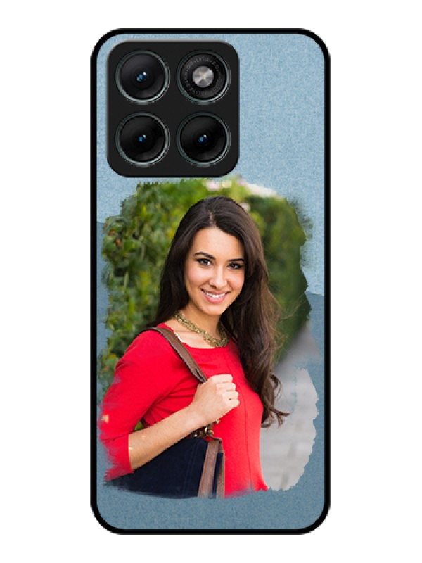 Custom Motorola Edge 70 Fusion Custom Glass Phone Case - Grunge Line Art Design