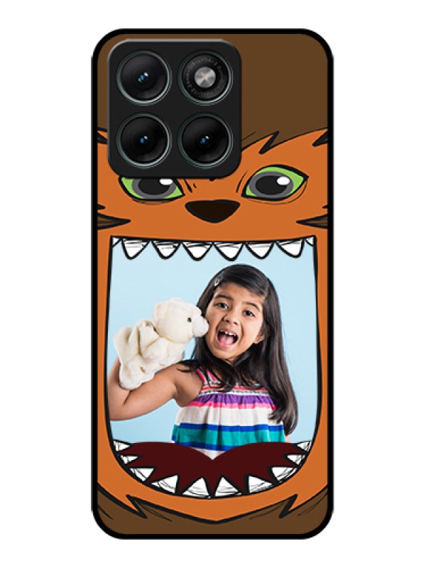 Custom Motorola Edge 70 Fusion Custom Glass Phone Case - Owl Monster Back Case Design