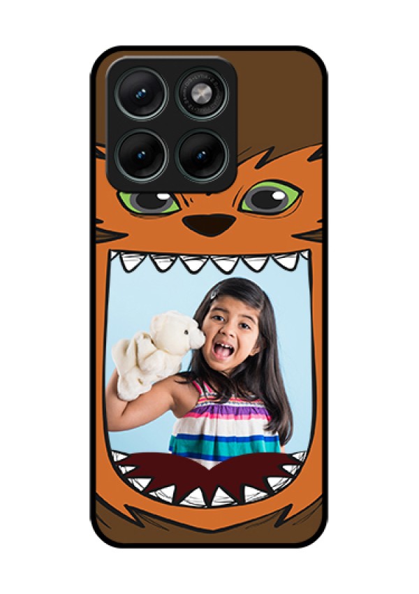 Motorola Edge 70 Fusion Custom Glass Phone Case - Owl Monster Back Case Design