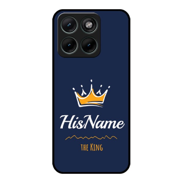 Motorola Edge 70 Fusion Custom Glass Phone Case - King With Name Design Motorola Edge 70 Fusion Custom Glass Phone Case - King With Name Design