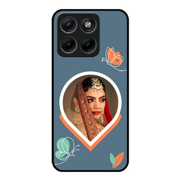 Motorola Edge 70 Fusion Custom Glass Phone Case - Droplet Butterflies Design Motorola Edge 70 Fusion Custom Glass Phone Case - Droplet Butterflies Design