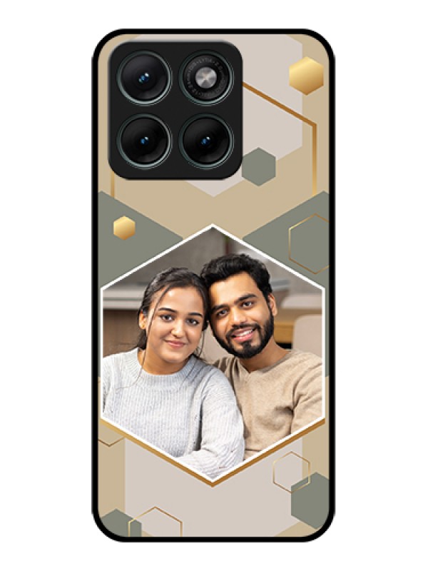 Custom Motorola Edge 70 Fusion Custom Glass Phone Case - Stylish Hexagon Pattern Design