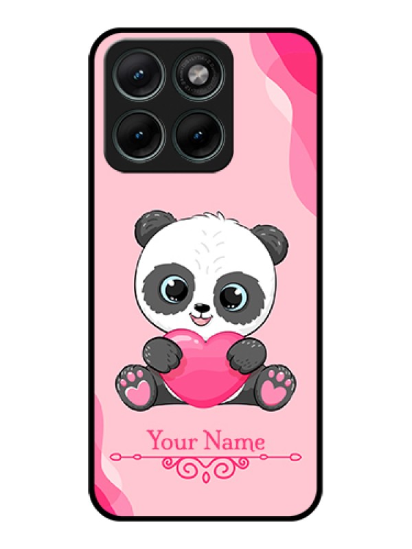 Custom Motorola Edge 70 Fusion Custom Glass Phone Case - Cute Panda Design