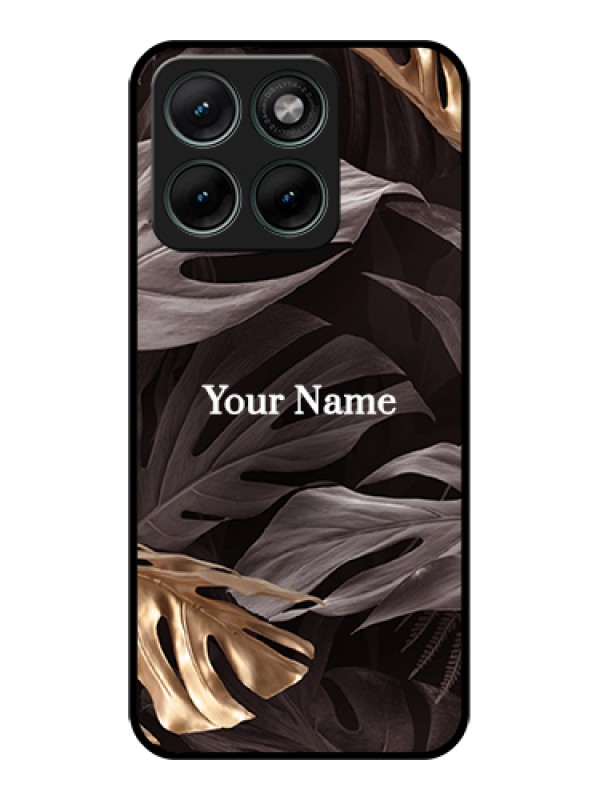 Custom Motorola Edge 70 Fusion Custom Glass Phone Case - Wild Leaves Digital Paint Design