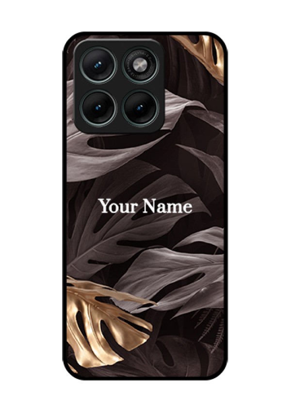 Motorola Edge 70 Fusion Custom Glass Phone Case - Wild Leaves Digital Paint Design