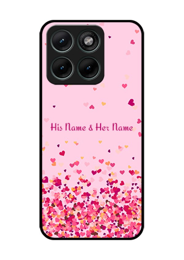 Motorola Edge 70 Fusion Custom Glass Phone Case - Floating Hearts Design