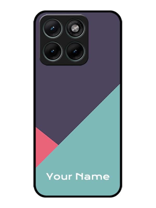Custom Motorola Edge 70 Fusion Custom Glass Phone Case - Tri Color Abstract Design