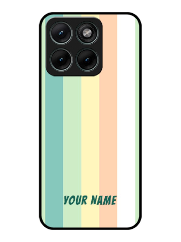 Custom Motorola Edge 70 Fusion Custom Glass Phone Case - Multi - Colour Stripes Design