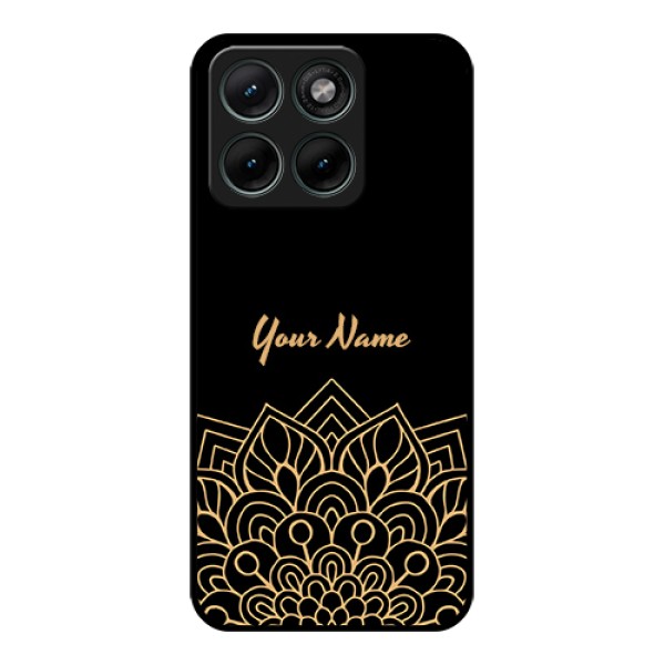 Motorola Edge 70 Fusion Custom Glass Phone Case - Golden Mandala Design Motorola Edge 70 Fusion Custom Glass Phone Case - Golden Mandala Design