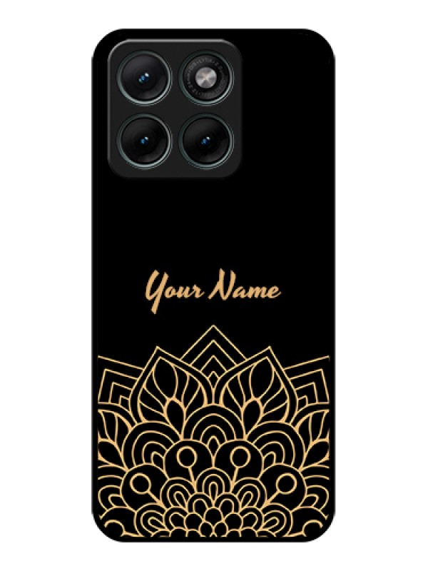 Custom Motorola Edge 70 Fusion Custom Glass Phone Case - Golden Mandala Design