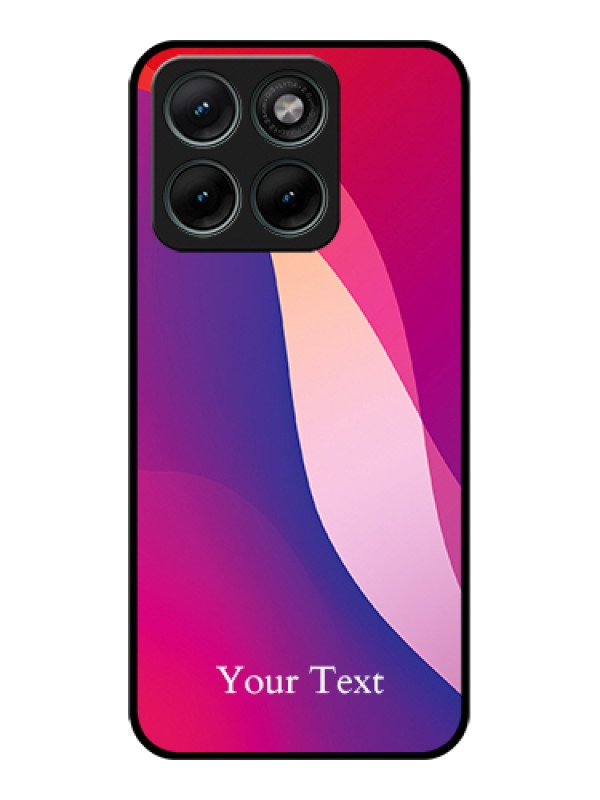Custom Motorola Edge 70 Fusion Custom Glass Phone Case - Digital Abstract Overlap Design