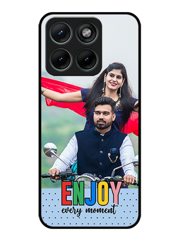 Custom Motorola Edge 70 Fusion Custom Glass Phone Case - Enjoy Every Moment Design