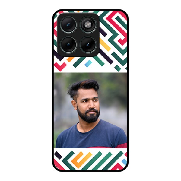 Motorola Edge 70 Fusion Custom Glass Phone Case - Colorful Maze Pattern Design Motorola Edge 70 Fusion Custom Glass Phone Case - Colorful Maze Pattern Design