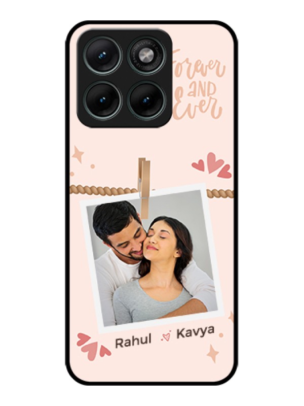 Custom Motorola Edge 70 Fusion Custom Glass Phone Case - Forever And Ever Love Design