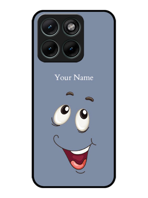 Custom Motorola Edge 70 Fusion Custom Glass Phone Case - Laughing Cartoon Face Design