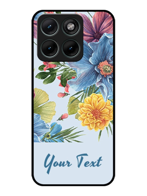 Custom Motorola Edge 70 Fusion Custom Glass Phone Case - Stunning Watercolored Flowers Painting Design