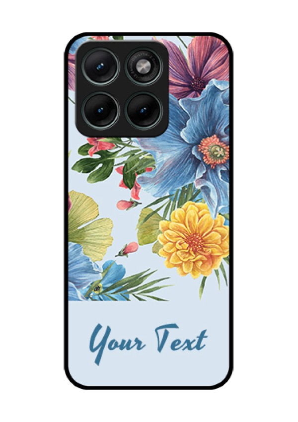 Motorola Edge 70 Fusion Custom Glass Phone Case - Stunning Watercolored Flowers Painting Design