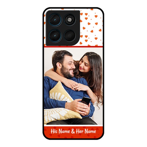 Motorola G Max 5G Custom Glass Phone Case - Orange Love Symbol Design Motorola G Max 5G Custom Glass Phone Case - Orange Love Symbol Design