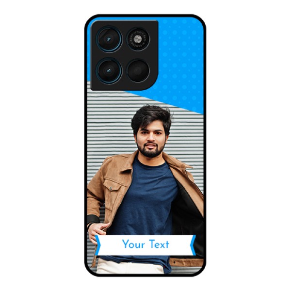 Motorola G Max 5G Custom Glass Phone Case - Simple Blue Color Design
