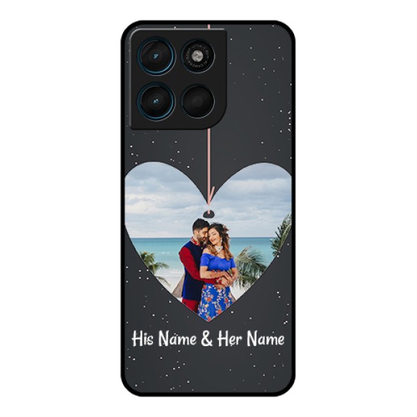 Motorola G Max 5G Custom Glass Phone Case - Hanging Heart Design