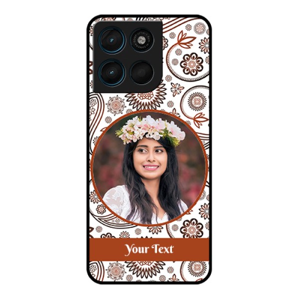 Motorola G Max 5G Custom Glass Phone Case - Abstract Flower Design
