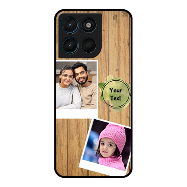 Motorola G Max 5G Custom Glass Phone Case - Wooden Texture Design