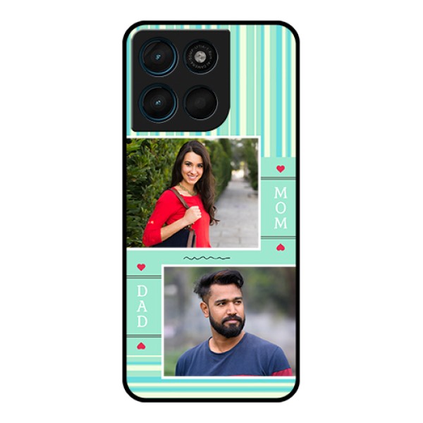 Motorola G Max 5G Custom Glass Phone Case - Mom & Dad Pic Design