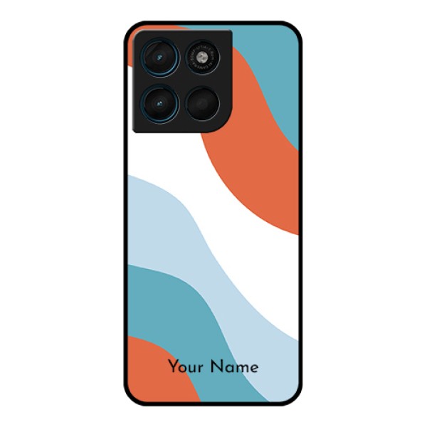 Motorola G Max 5G Custom Glass Phone Case - Coloured Waves Design