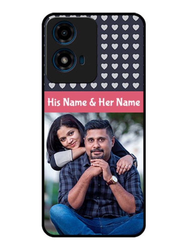 Custom Motorola G04 Custom Glass Phone CaseLove Symbols Design