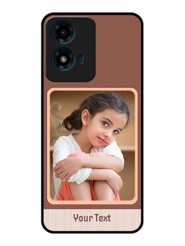 Custom Motorola G04 Custom Glass Phone CaseSimple Pic Upload Design