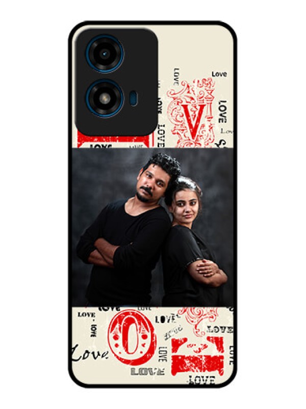 Custom Motorola G04 Custom Glass Phone CaseTrendy Love Design Case