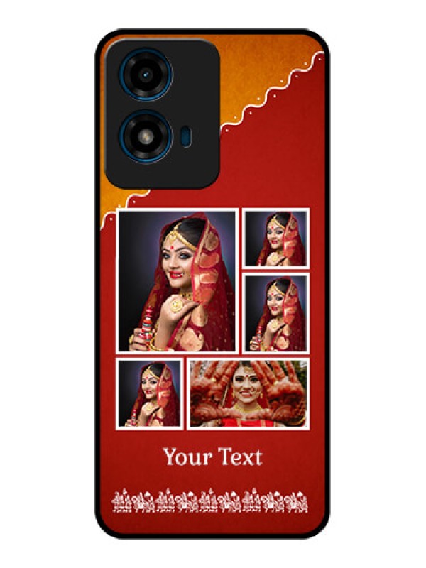 Custom Motorola G04 Custom Glass Phone CaseWedding Pic Upload Design