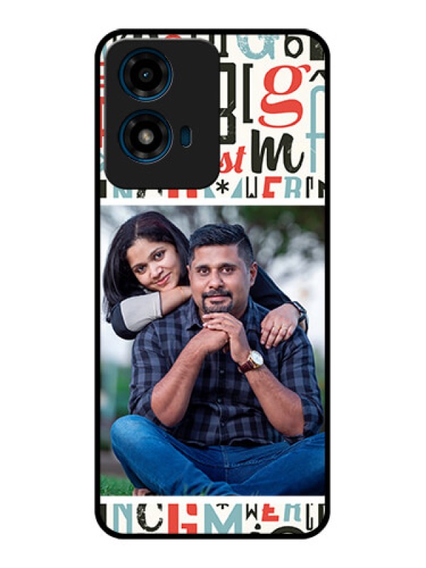 Custom Motorola G04 Custom Glass Phone CaseAlphabet Design