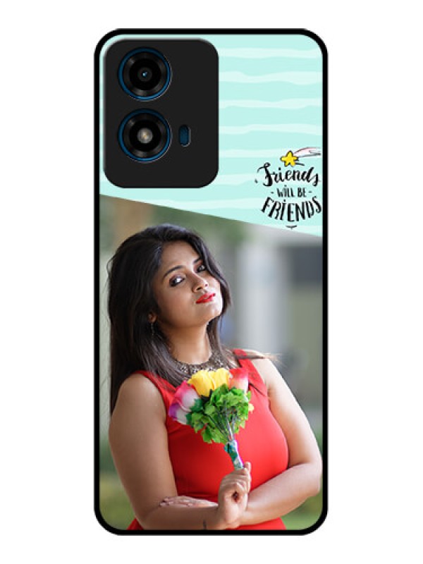 Custom Motorola G04 Custom Glass Phone CaseFriends Picture Icon Design