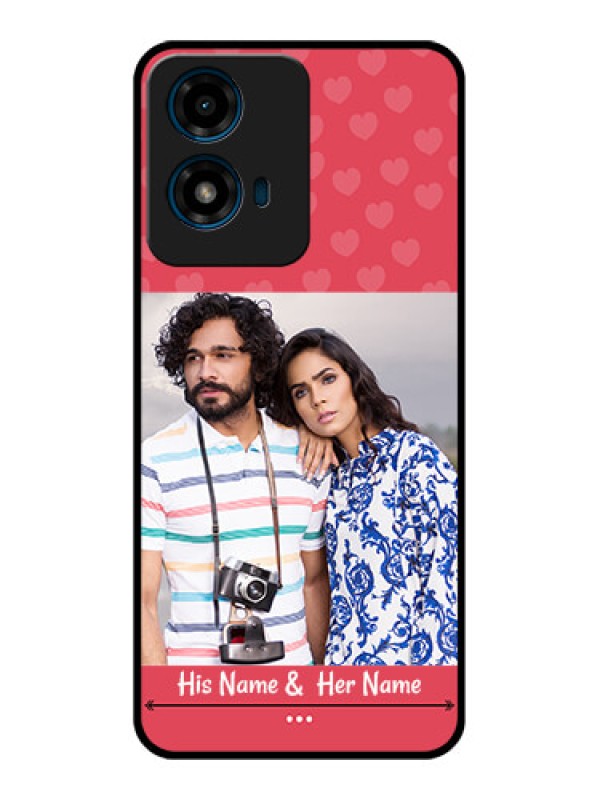 Custom Motorola G04 Custom Glass Phone CaseSimple Love Design