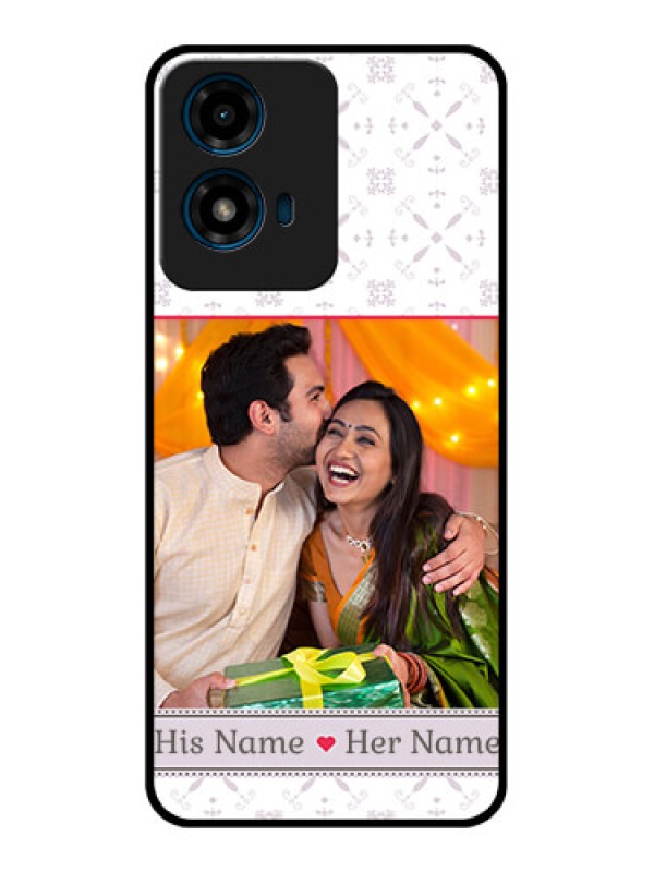 Custom Motorola G04 Custom Glass Phone CaseWith Photo And Ethnic Design