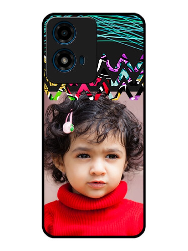 Custom Motorola G04 Custom Glass Phone CaseNeon Abstract Design