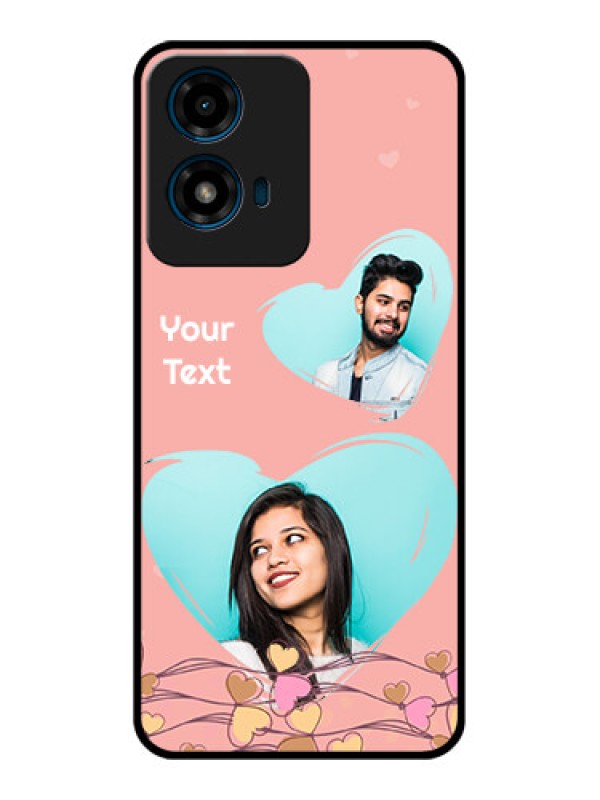 Custom Motorola G04 Custom Glass Phone CaseLove Doodle Design