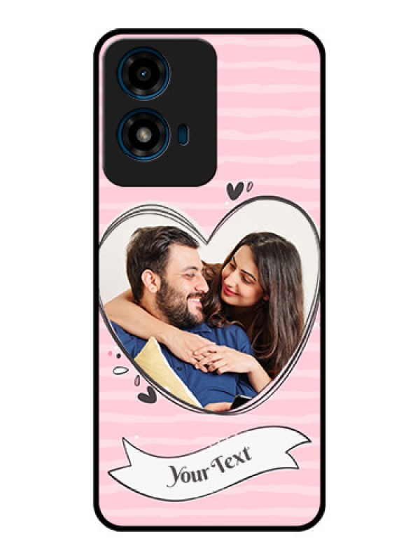 Custom Motorola G04 Custom Glass Phone CaseVintage Heart Design