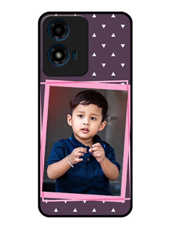 Custom Motorola G04 Custom Glass Phone CaseTriangle Pattern Dotted Design