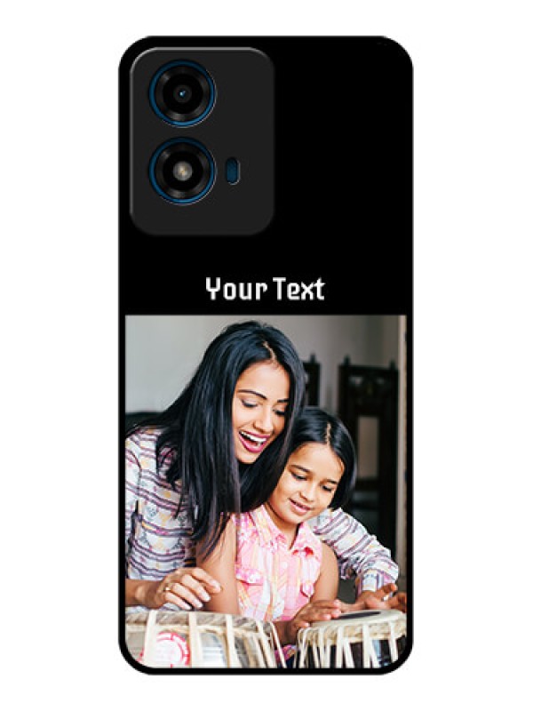 Custom Motorola G04 Custom Glass Phone CasePhoto With Name Design