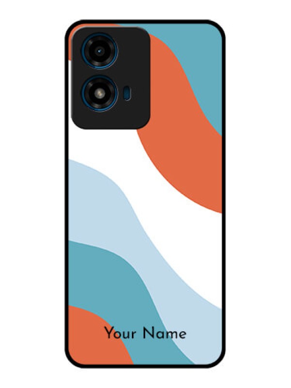 Custom Motorola G04 Custom Glass Phone CaseColoured Waves Design