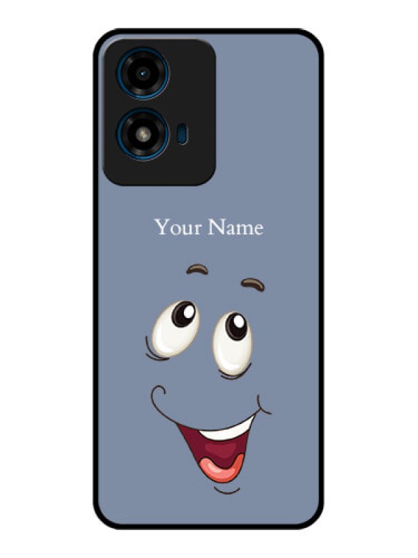 Custom Motorola G04 Custom Glass Phone CaseLaughing Cartoon Face Design