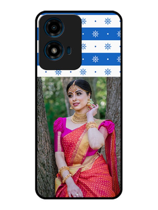 Custom Motorola G04S Custom Glass Phone CaseSnow Pattern Design