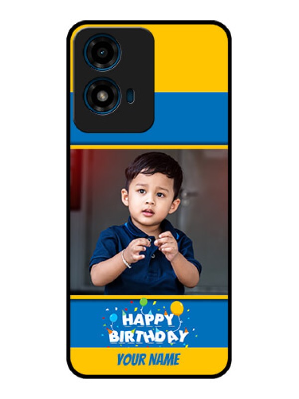 Custom Motorola G04S Custom Glass Phone CaseBirthday Wishes Design