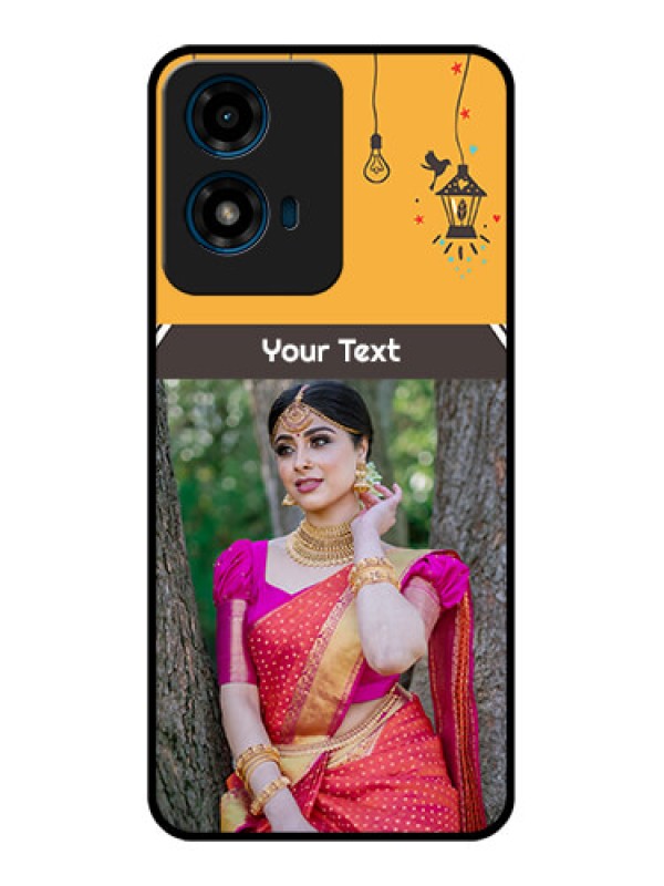 Custom Motorola G04S Custom Glass Phone CaseWith Family Picture And Icons